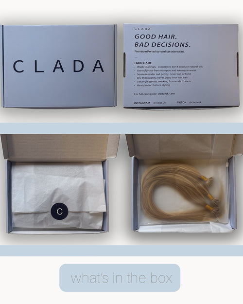 clada Face-Framing Pieces hair extensions, unboxing
